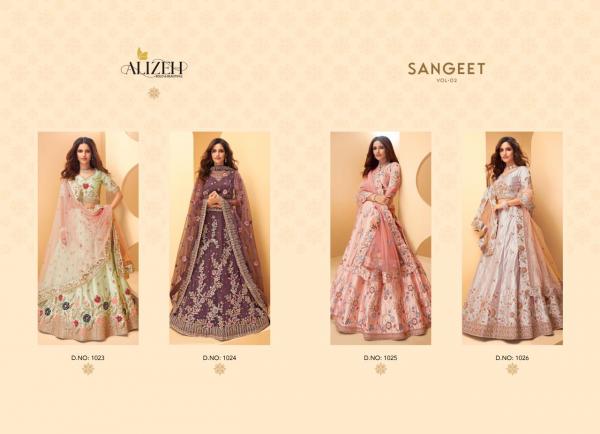Alizeh Sangeet 2 Designer Silk Festive Wear Lehenga